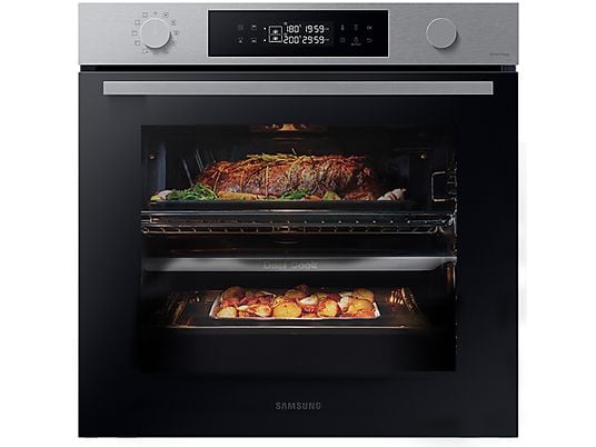 FORNO INCASSO SAMSUNG NV7B44403BS/U5, capacità interna 76 litri, dimensioni: L 56 cm A 59 cm P 55 cm, black inox, funzione a vapore, classe A+